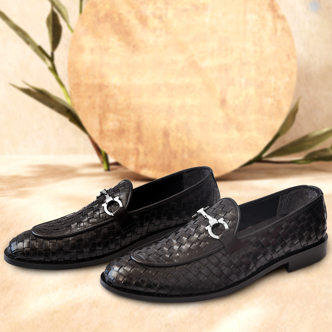 Braided Leather Loafers-  13948