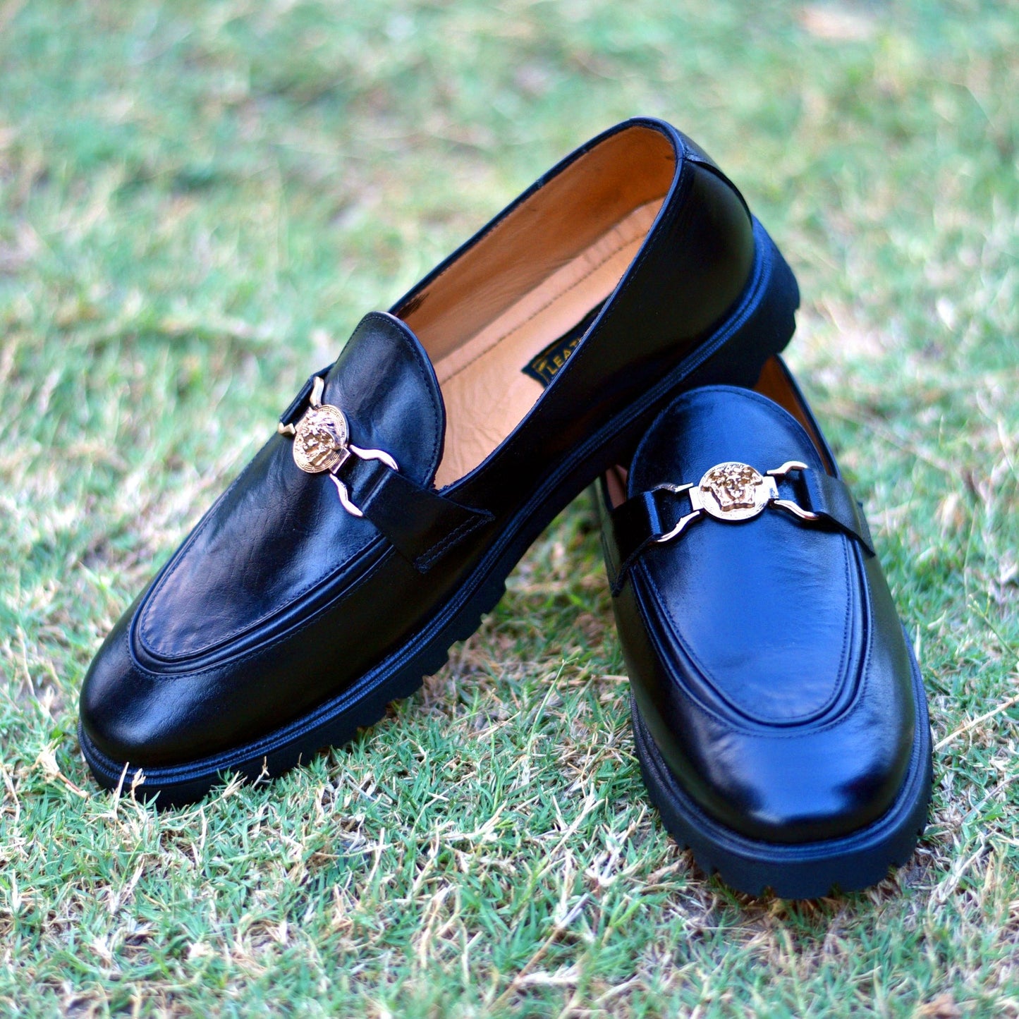 Black Leather Shoes- 13943