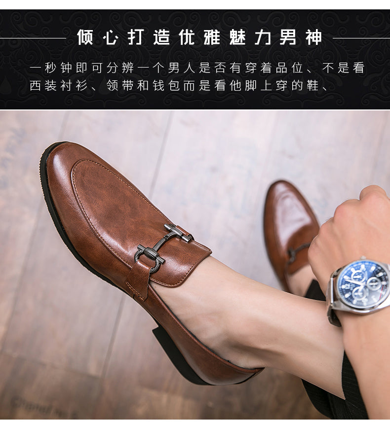 Penny Loafers Fashion Shoes For Men's Moccasins Leather Luxury Shoes- UK 6101