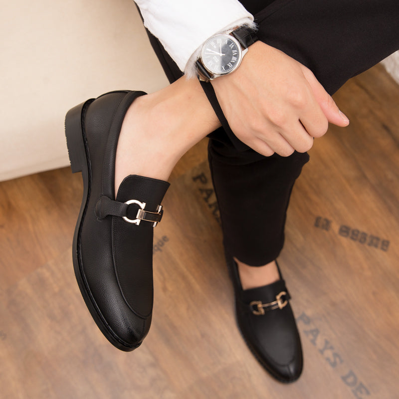 Men Casual Shoes Comfortable Flats Leather Shoes-13936