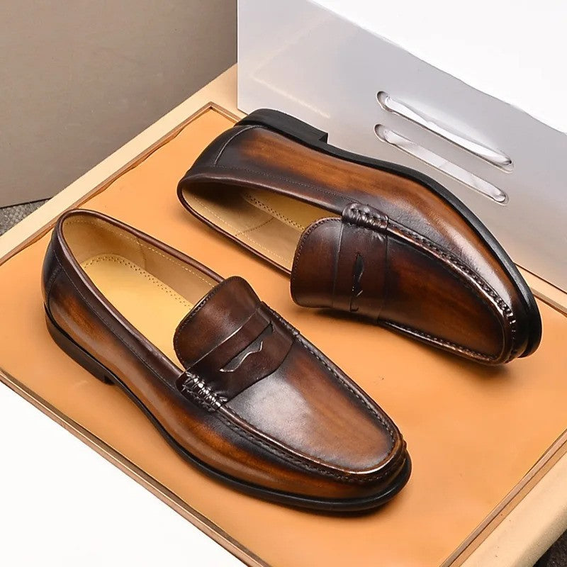 Penny Loafers Genuine Leather Casual Business Dress Shoes- 13951