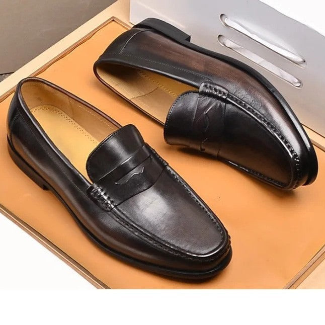 Penny Loafers Genuine Leather Casual Business Dress Shoes- 13951