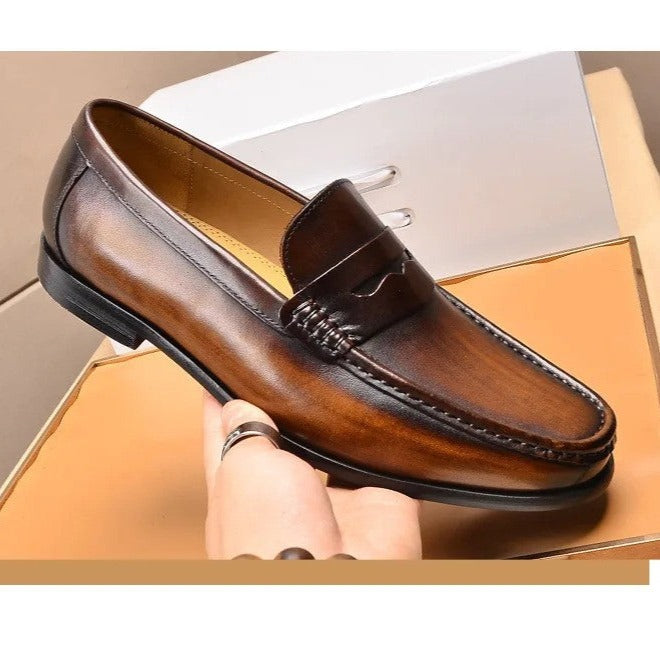 Penny Loafers Genuine Leather Casual Business Dress Shoes- 13951