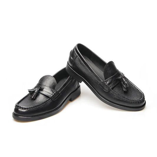 Men Business Formal Shoes Genuine Leather Breathable Men Flats- 13952