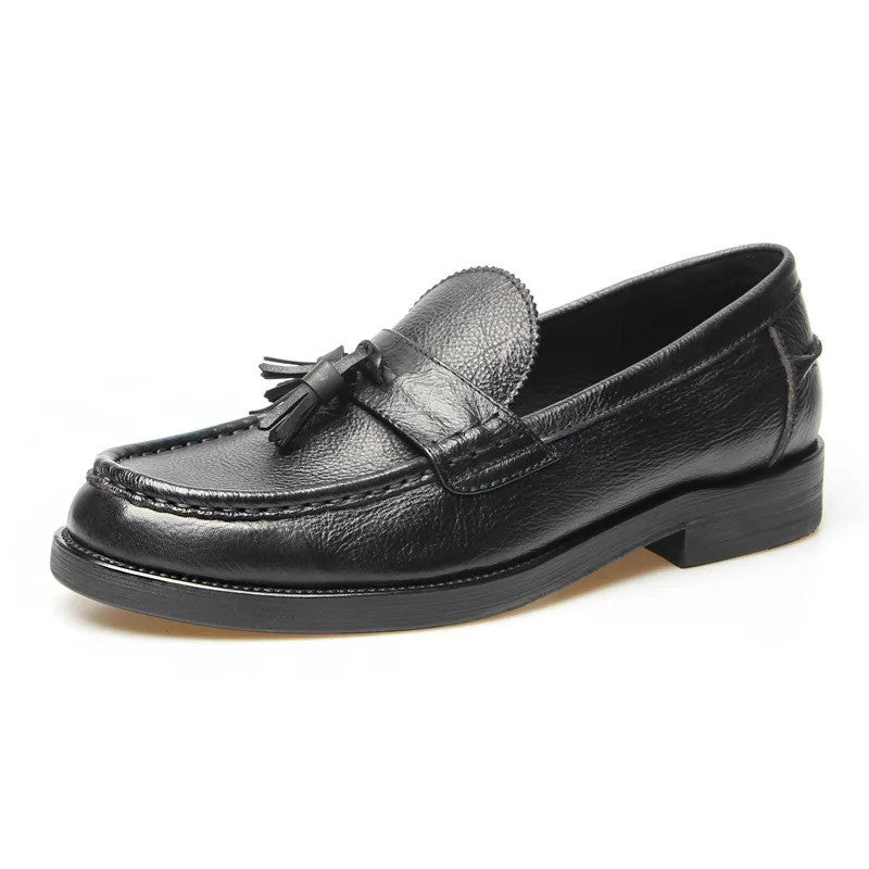 Men Business Formal Shoes Genuine Leather Breathable Men Flats- 13952